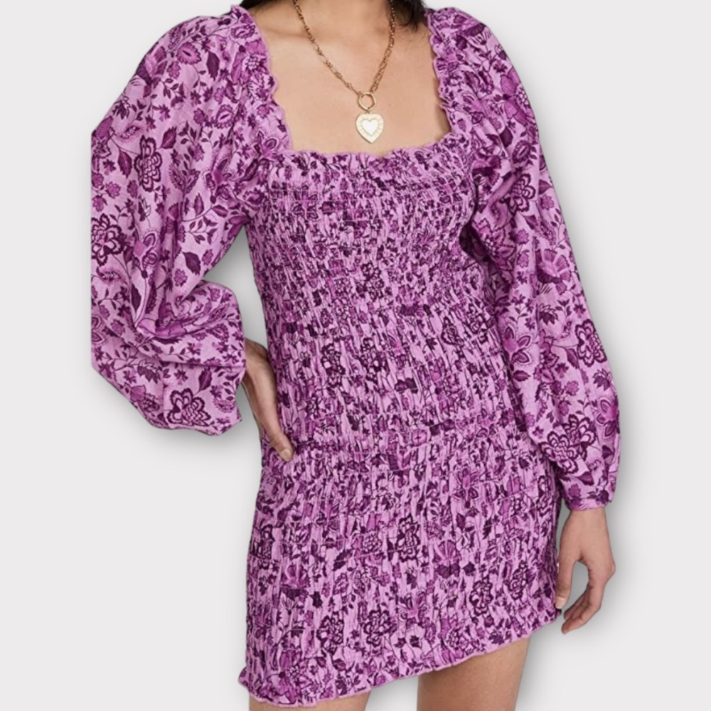 Free People Women’s Smock It To Me Dress XS Bohemian Feminine Azalea Boho NWT